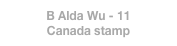 B Alda Wu - 11
Canada stamp